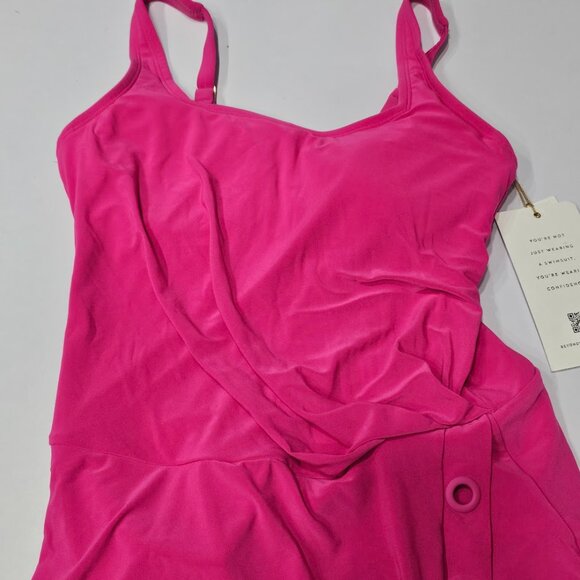 Beyond Control Grommet-Detail Square-Neck Swim Dress - Picture 9 of 15